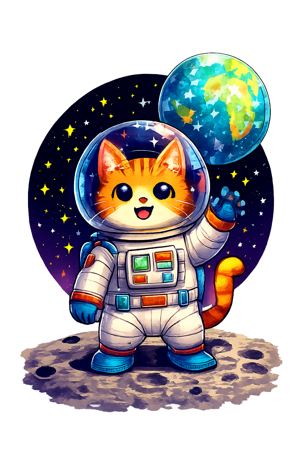 PAQUETE PREMIUM - Space Cat Astronaut Pixel Art